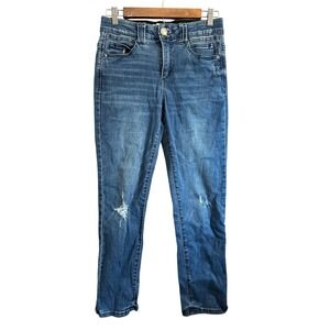 Democracy Women's Distressed Skinny Jeans Dark Wash Denim‎ Size 4